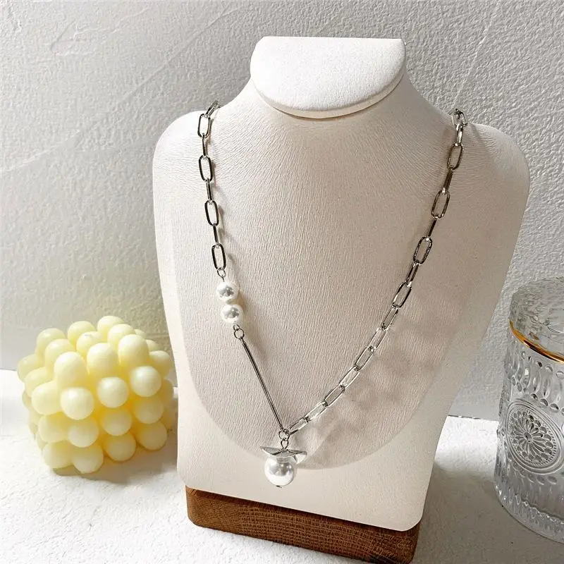 

Necklace Heart Chain Women Cuban Snake Shell Stars Long Stone Cards Charm Stand Necklaces