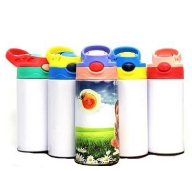 

Wholesale 350ml 316 stainless steel insulated sublimation blanks children sippy water bottles with custom logo, Black silver or customize color