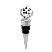 

Novelty Dice Crystal Metal Wine Bottle Stopper for Gift Party Wedding