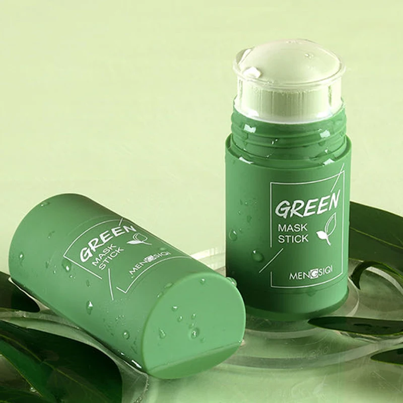 

Natural Organic Mud Cream Mask,Green Tea Mud Mask,Cleansing Facial Mask Stick