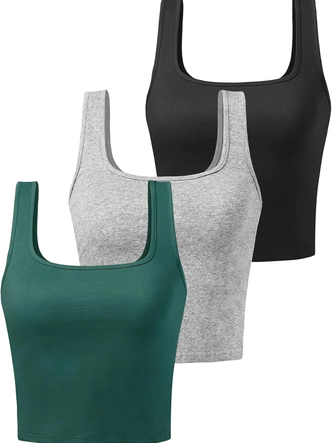 方领常规版型Breathable瑜伽Tank Top