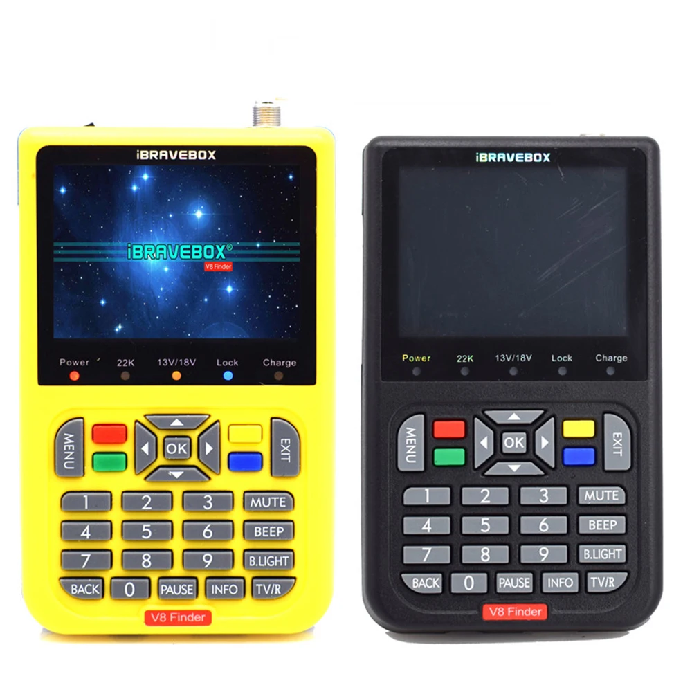 

iBRAVEBOX V8 Finder HD Satellite Finder Digital Signal Meter DVB-S2 H.264 3.5 Inch LCD Screen Full 1080P FTA Satellite Finder