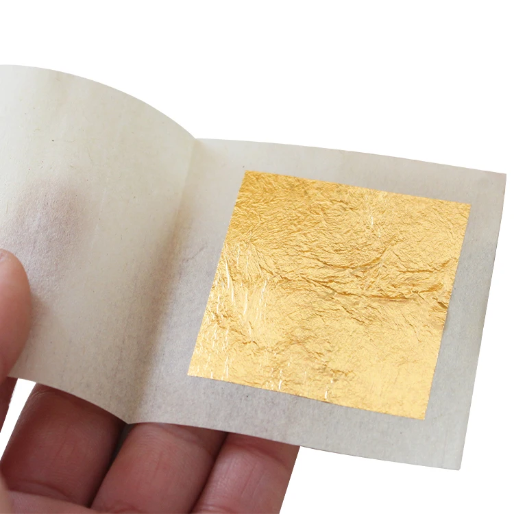 

High Quantity 4.33 x 4.33 cm 99% Facial Gold Foil for Anti-aging Beauty Skin Care Edible 24 K Gold Foil Leaf