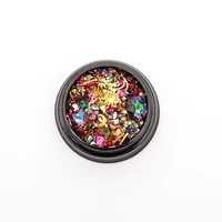 

New mixed nail art design gold rose metal rivet multi colors nail rhinestone decoration