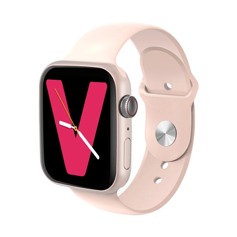 

Smart Watch T900 Series 5 Watch 1.54 Inch Screen 44mm Size Heart Rate Monitor IWO Watch for Android IOS Phone, Black, white,pink
