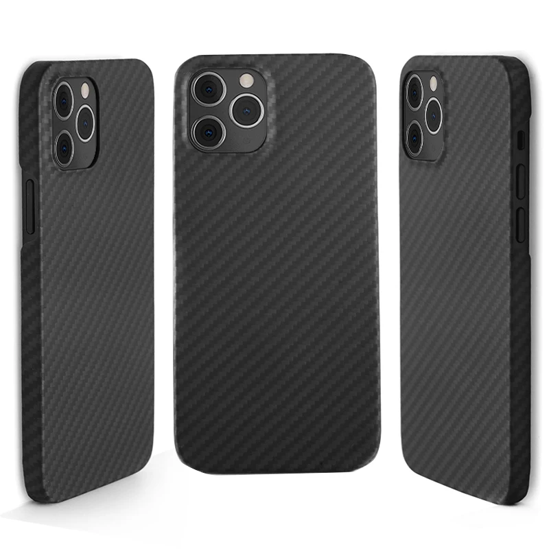 

Armor Shock Protective Real aramid fiber black Genuine Carbon Fiber phone case For Iphone 11 12 Pro Max