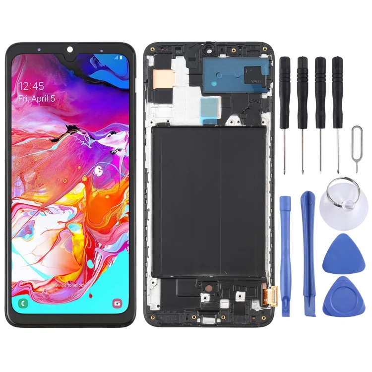 

OLED Material LCD Screen and Digitizer Full Assembly with Frame for Samsung Galaxy A70 SM-A705