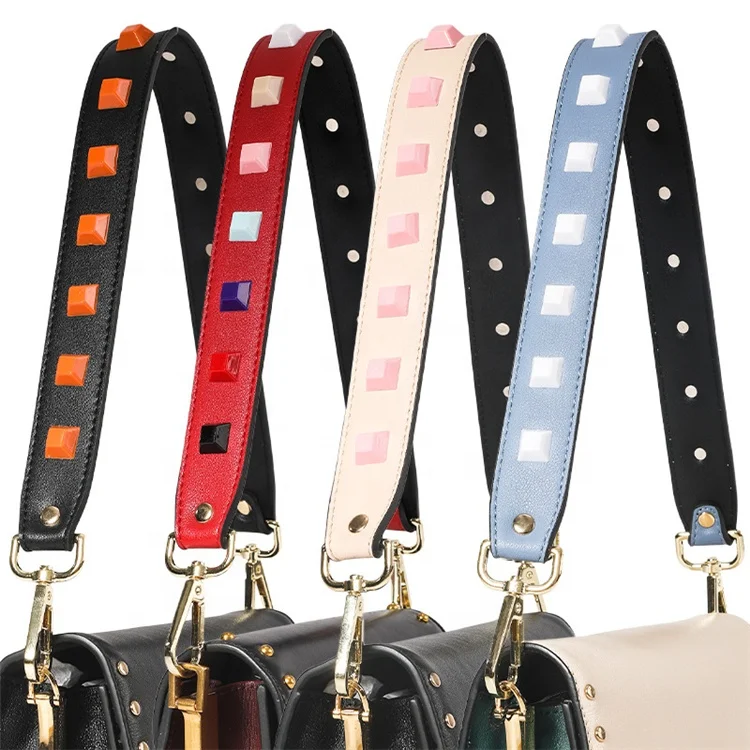 

MeeTee B-S427 New Color Bag Accessories Nail Buckle Hand Bag Strap, Colorful