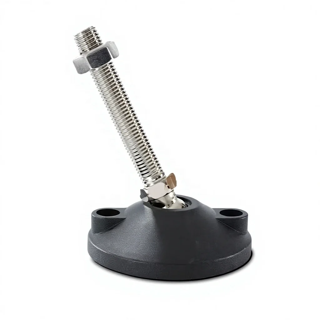 Industrial Style Dia100mm  M16 M20 M24 Swivel Nylon Adjustable Heavy Duty Furniture Leveler for Workshop Screw Leveling Feet