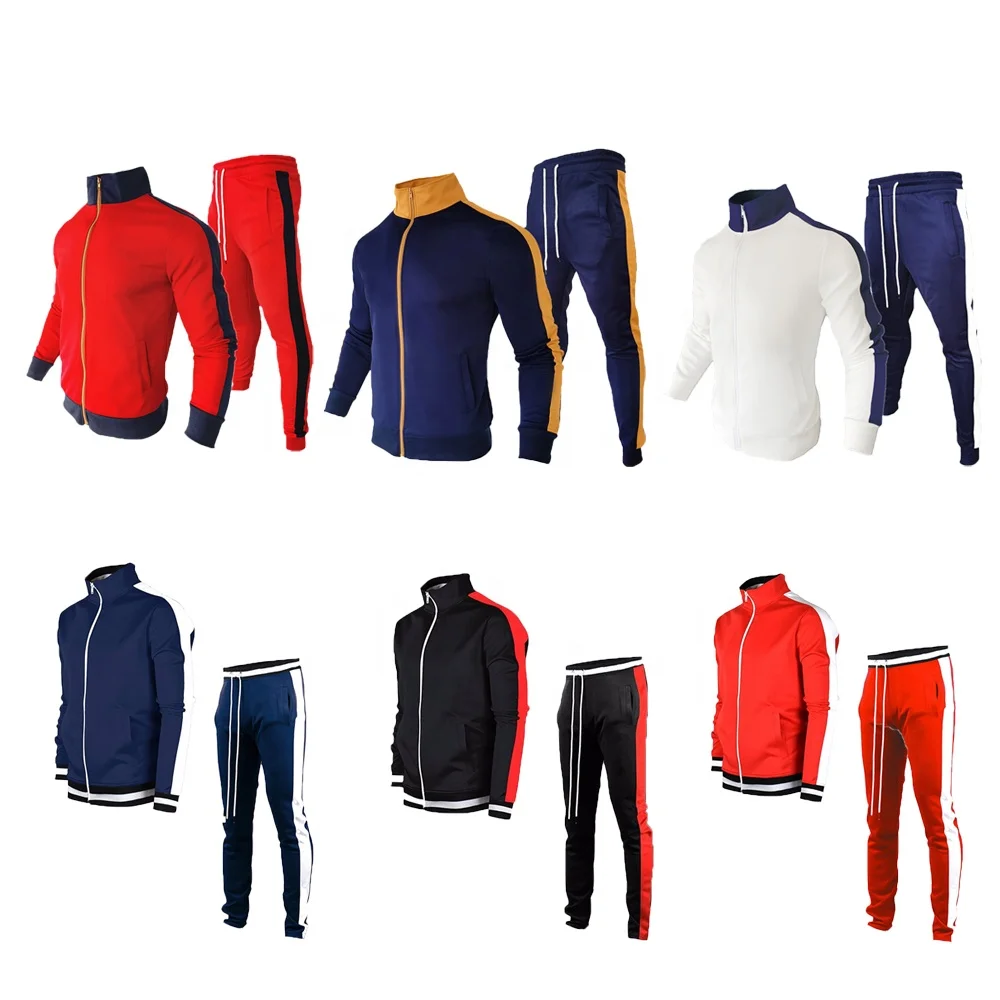 

Fashion Men Zipper Pockets Hoodies And Sweatpants Set Training Jogging Street Wear Suits Casual Men's Tracksuits