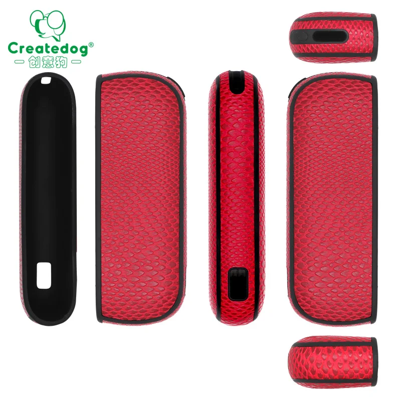 

Snakeskin feel factory direct sale PU case for use with IQOS 3.0 DUO, Red, blue, brown black