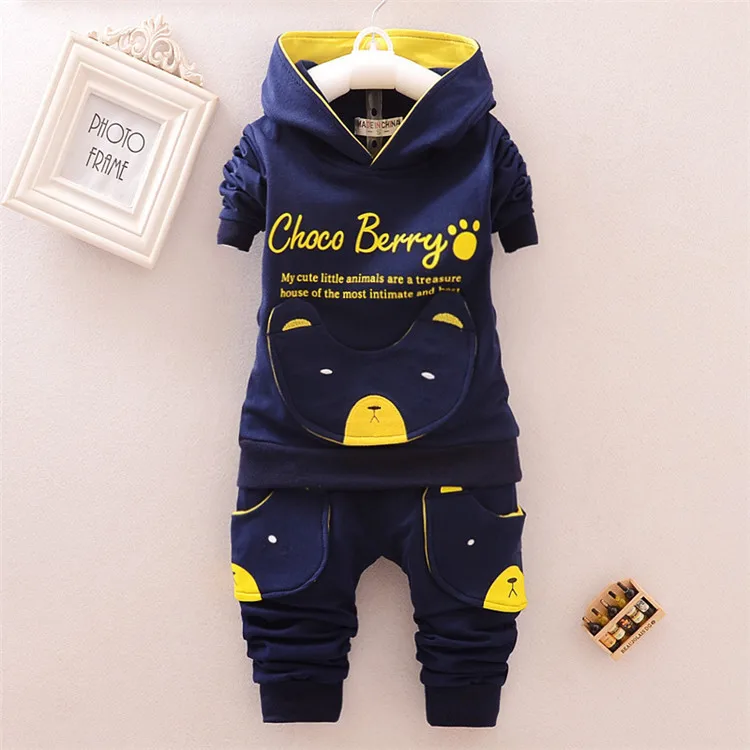 

Baby Boys Clothing Hoodie Set Long Sleeve Coat with Pants Casual Kids Spring Autumn Two Piece Outfits Toddler Clothes Boys Wear, Navy, red, yellow