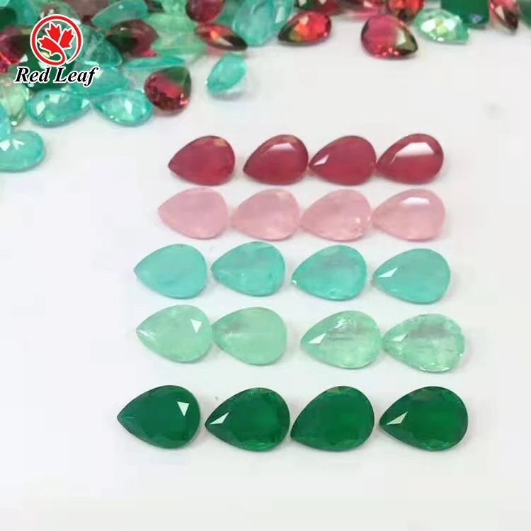 

Redleaf Jewelry Gemstone Synthetic Tourmaline Pear Cut Color Tourmaline Stone Price Tourmaline Factory Price Sells Loose Emerald