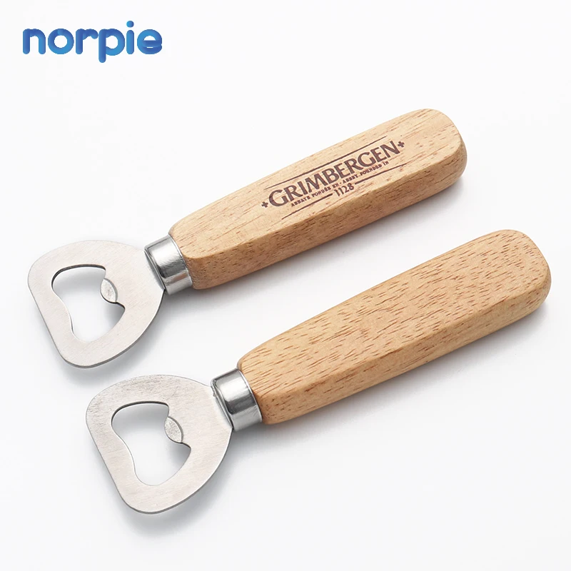 

Personalized Blank Wood Handle Handheld Laser Engraving Blank Wooden Bottle Openers Beer Bottle Openers