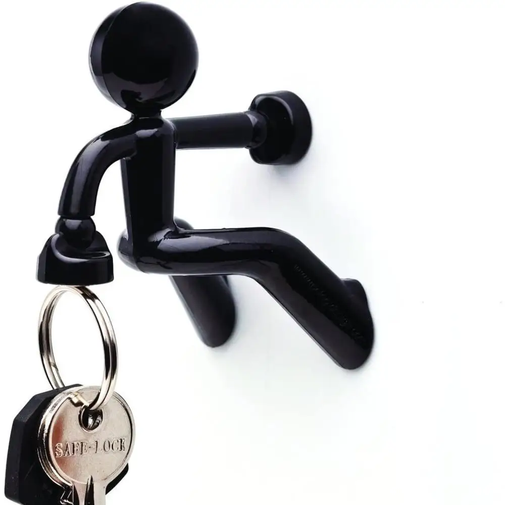 

Magnetic Keychain Hook Rack Magnet, Black Color, As picture