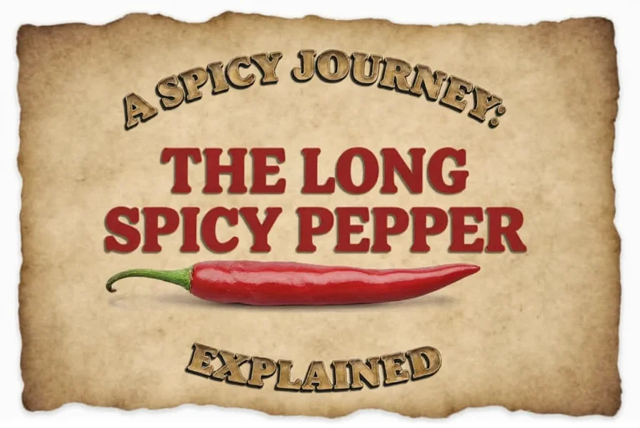 Spicy dish with long red pepper