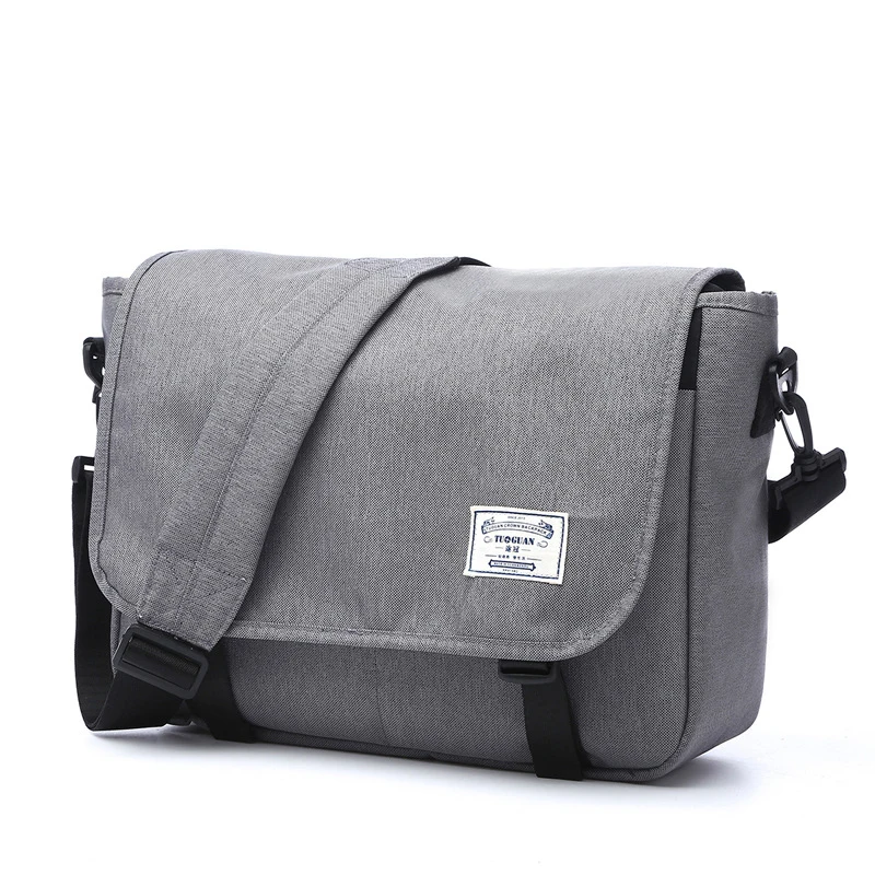 

V336 Simple popular canvas custom shoulder bag sling adjustable outdoor square envelope sports messenger bag for men