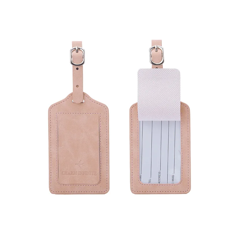 

BSCI Factory Wholesale Travel Baggage Tag Name ID Personalized PU Leather Card holder Custom Leather Luggage Tag