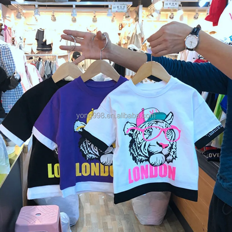 

2022 Summer children's cotton short sleeve T Shirt boys and girls half sleeve top Baby clothes bottom shirt