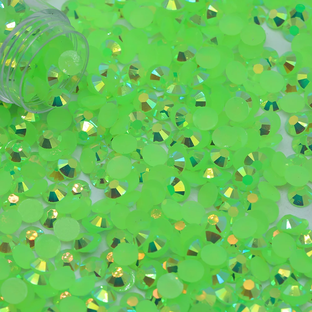 

Wholesale 111Kinds Jelly Ab Color 2Mm 3Mm 4Mm 5Mm 6Mm Round Flatback Resin Rhinestone For Diy Crafts