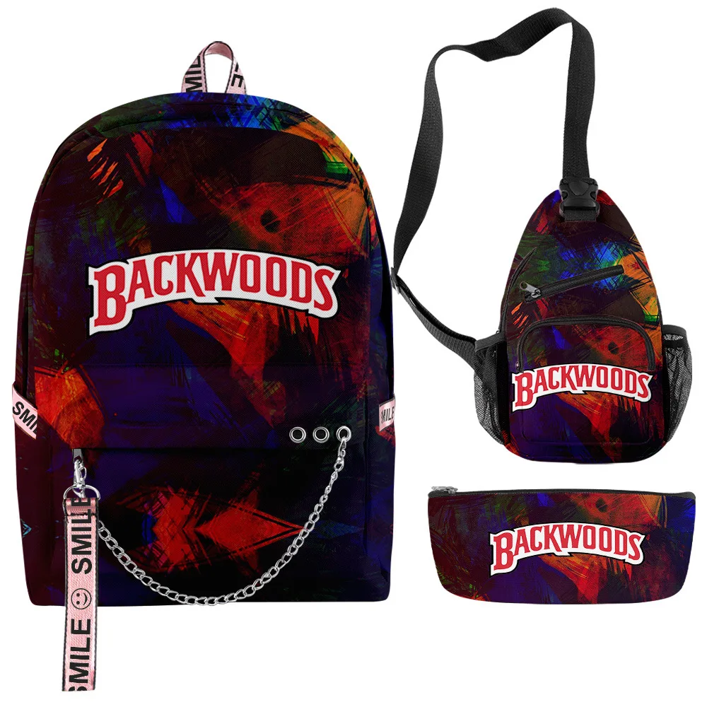 

2021 hot sale new 3D printed cigar backwoods backpacks polyester soft handle waterproof backpack bag