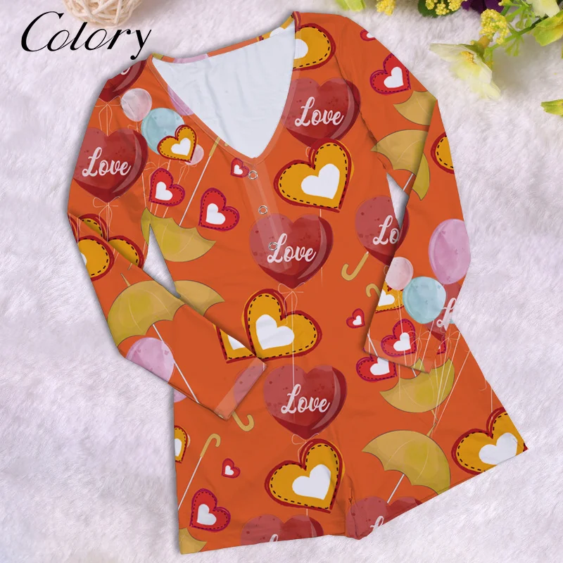 

Colory Xmas Onesie With Butt Flap Women's Winter Sleepwear Valentines Day Lingerie, Picture shows