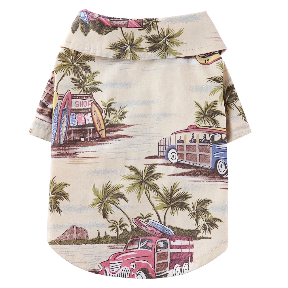 

Pet Wholesale Hawaiian Shirts Pet Dog Clothes Spring Summer Dress Daisy Print Shirts Dog Beach Shirts, Picture