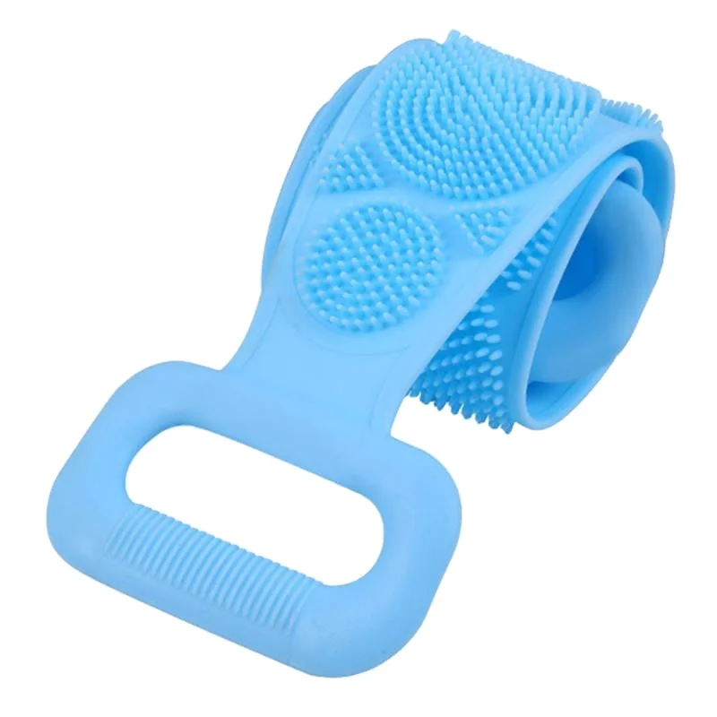 

Magic Silicone Brushes Bath Shower Silicone Body Brush Double-sided Bath Belt Exfoliating Back Brush Belt Wash Clean
