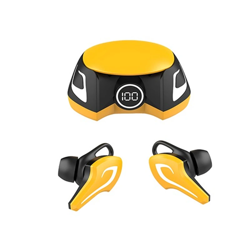 

2022 Wireless Earphone K8 TWS True Low Latency Waterproof Mini Stereo Headphone Sport Gaming TWS Earbuds, Black yellow