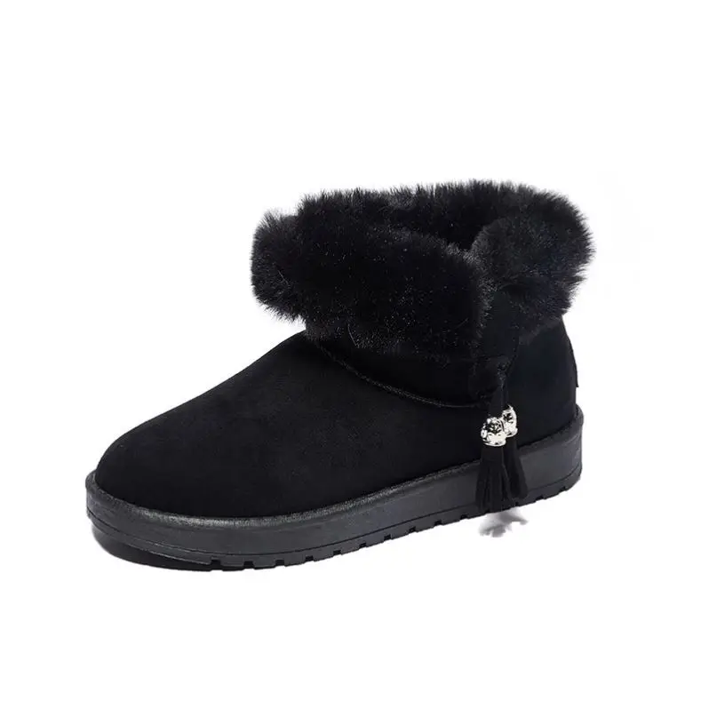 

D13689 Winter korean fashionable warmth thick velvet shoes comfortable snow boots for women latest style