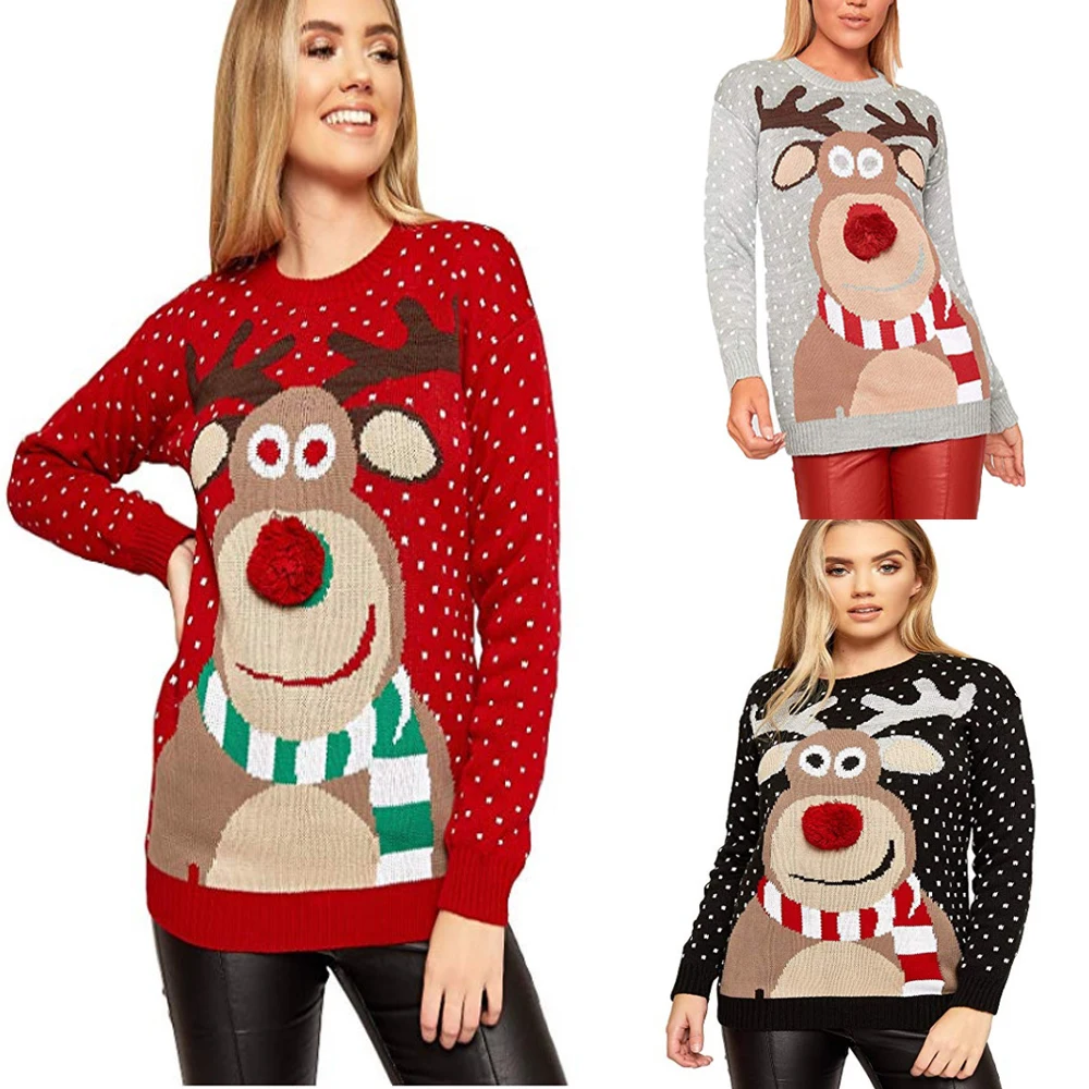 

2021 New High Quality Ugly Winter Ladies Father Christmas Pullover Sweater