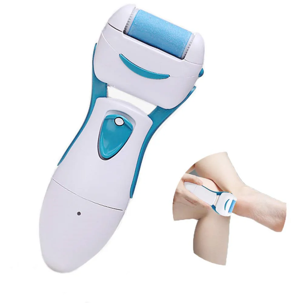 

Ins Trendy 2 in 1 Electric Callus Remover with Interchangeable Personal Rechargeable Foot File Callus Remover Electric Pedicure, White+blue