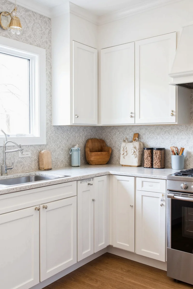 Stainless steel kitchen backsplash