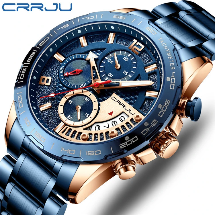 

CRRJU 2281 S Men Watch Luxury Brand Fashion Wristwatch Sport Men Watch Casual Quartz Business Watches Relogio Masculino