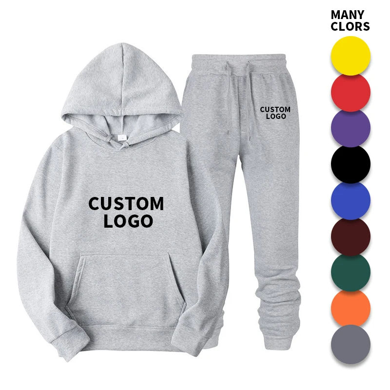 

Custom oversized high quality sublimation blank cotton thick fleece unisex hoodies pullover jogging men's tracksuit sweatshirts