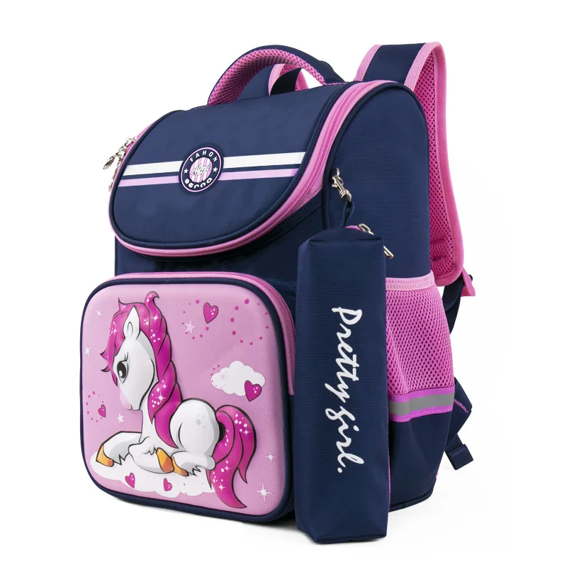 

Factory wholesale girl Child big size custom teenagers school bags set