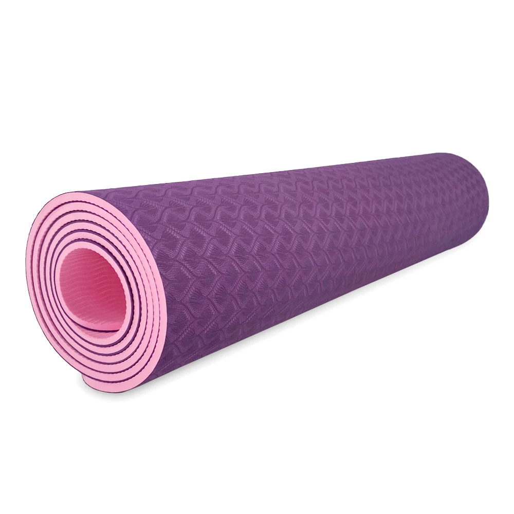 

Travel Outdoor Mats Manufacturer Pilates Non Slip Grip Thick Eco Friendly Tpe Yoga Mat 6mm, Blue/purple/pink/green/