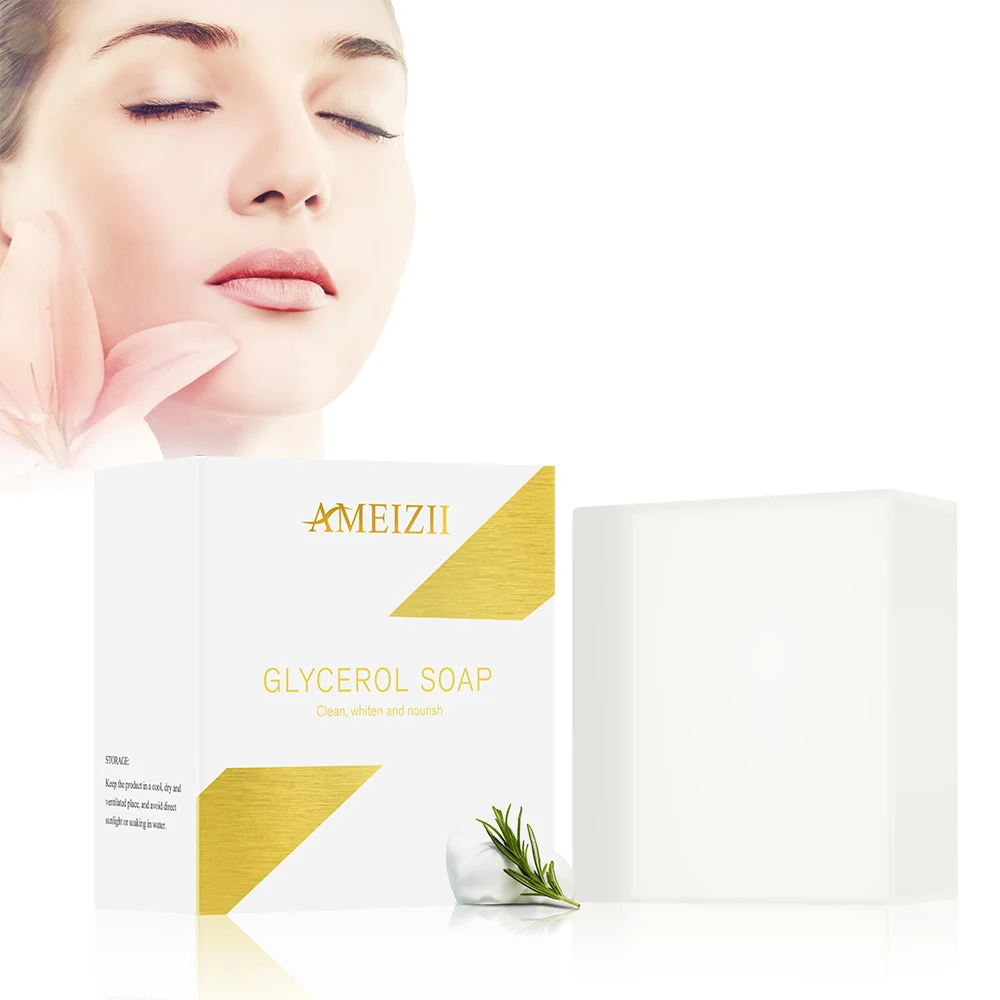 

OEM Organic Glycerin Soap Facial Deep Cleansing Care Soap Pemutih Badan Moisturizing Brightening Skin Glycerine Bath Soaps Bar