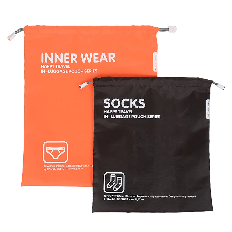 

Reusable foldable nylon underwear and socks storage bag travel organizer, Customized