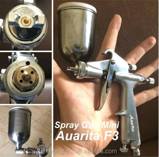 Auarita F-3 LVLP Air Spray Gun Car Finish Painting 1.0mm Nozzle 125cc Cup  Gravity Automotive