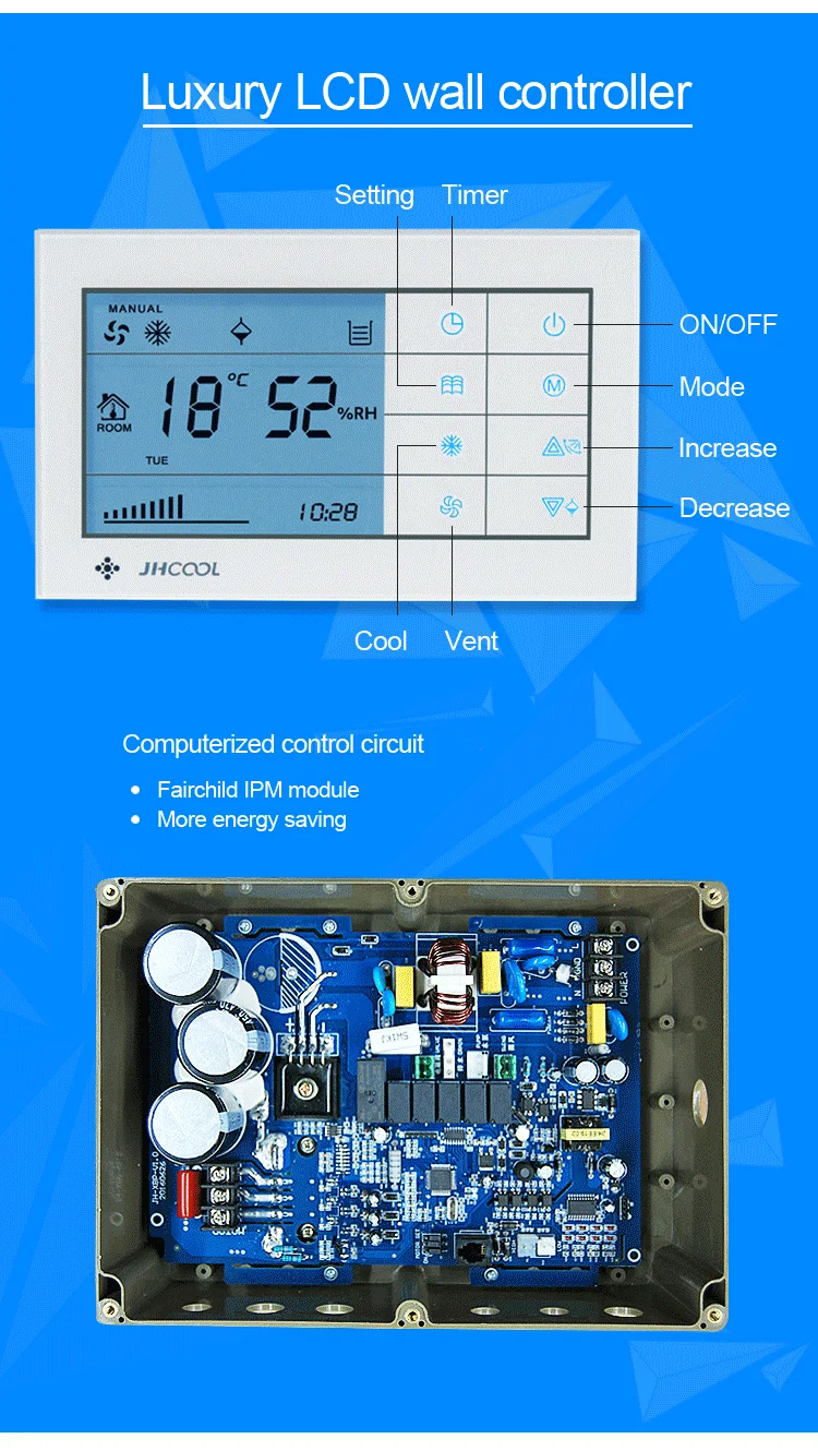 Down Discharge evaporative air cooler swamp cooler water air conditioning