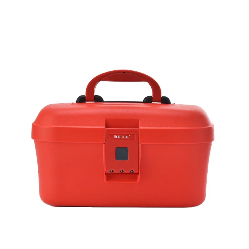 

BUBULE square shape hard side cosmetic compact make up case cosmetic organizer red women jewelry box