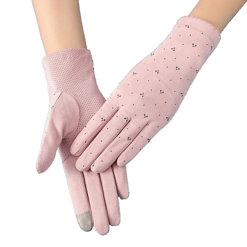 

Women's Short Sunscreen Cyclist Gloves Summer Full Finger Thin Touch Screen Cotton Gloves Sun Protection Cycling Driving Gloves, 12 colors available