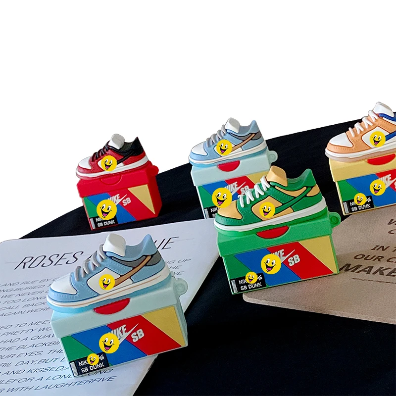 

Wholesale 3D Sporty 700 Sneaker Shoe Box Style Case For Airpods Case Earphone Headphone Shoe For Airpod Pro Cases, Blue, purple