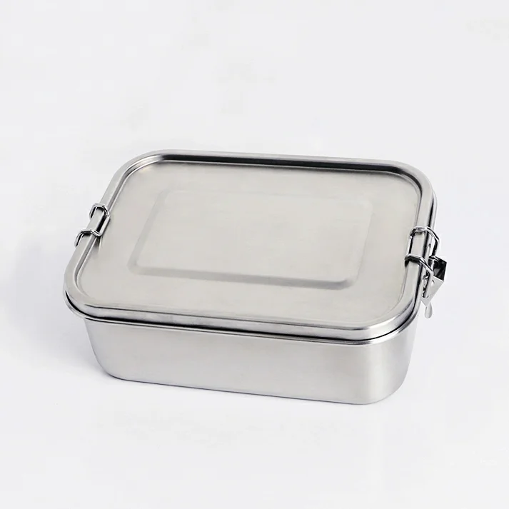 

1200ml Eco-Friendly three compartment bento box leakproof food container 304 stainless steel lunch box