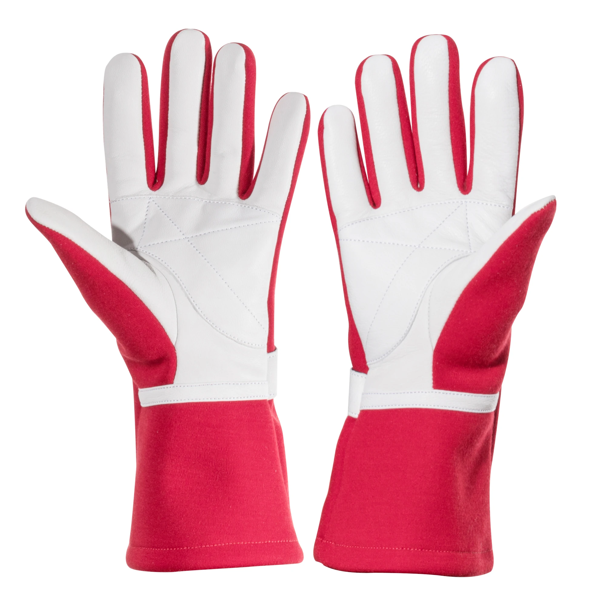 

SFI 3.3/5 Suede Leather Safety Driving Gloves Auto Racing Gloves Certified, Black red blue