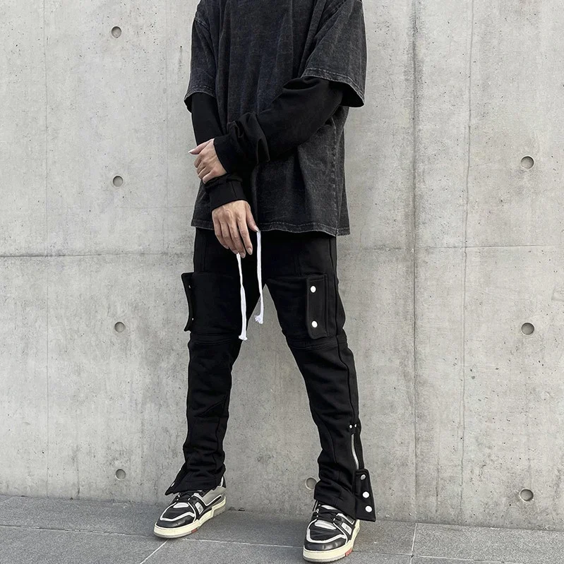

OEM latest trousers for men street wear stock cargo pocket cargo pants