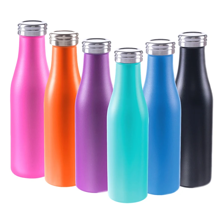 

Everich 20oz 18/8 double wall stainless steel flasks insulated vacuum mouth water bottle with customized logo and straw, Customized color