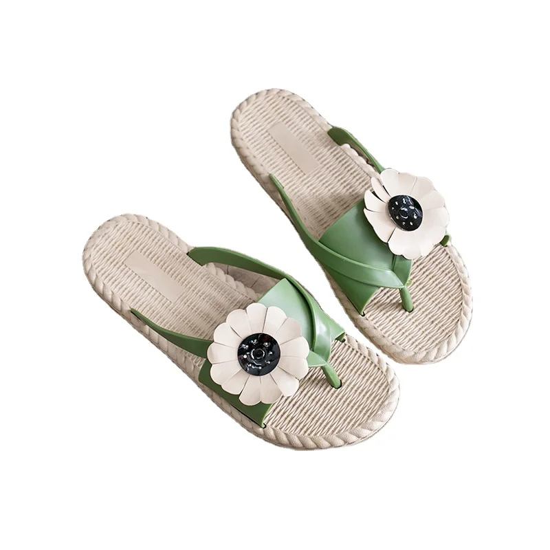

2020 new beach holiday women's flat bottom flip flop Slipper Slides Shoes