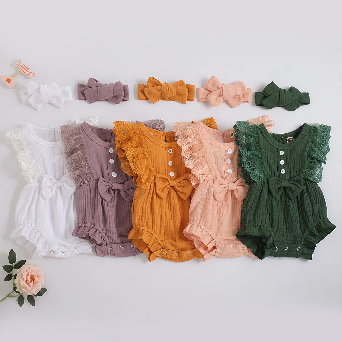 

Custom 100% cotton baby clothes girl ruffle baby romper flying sleeves ruffle toddle baby girl romper, As photo accept custom